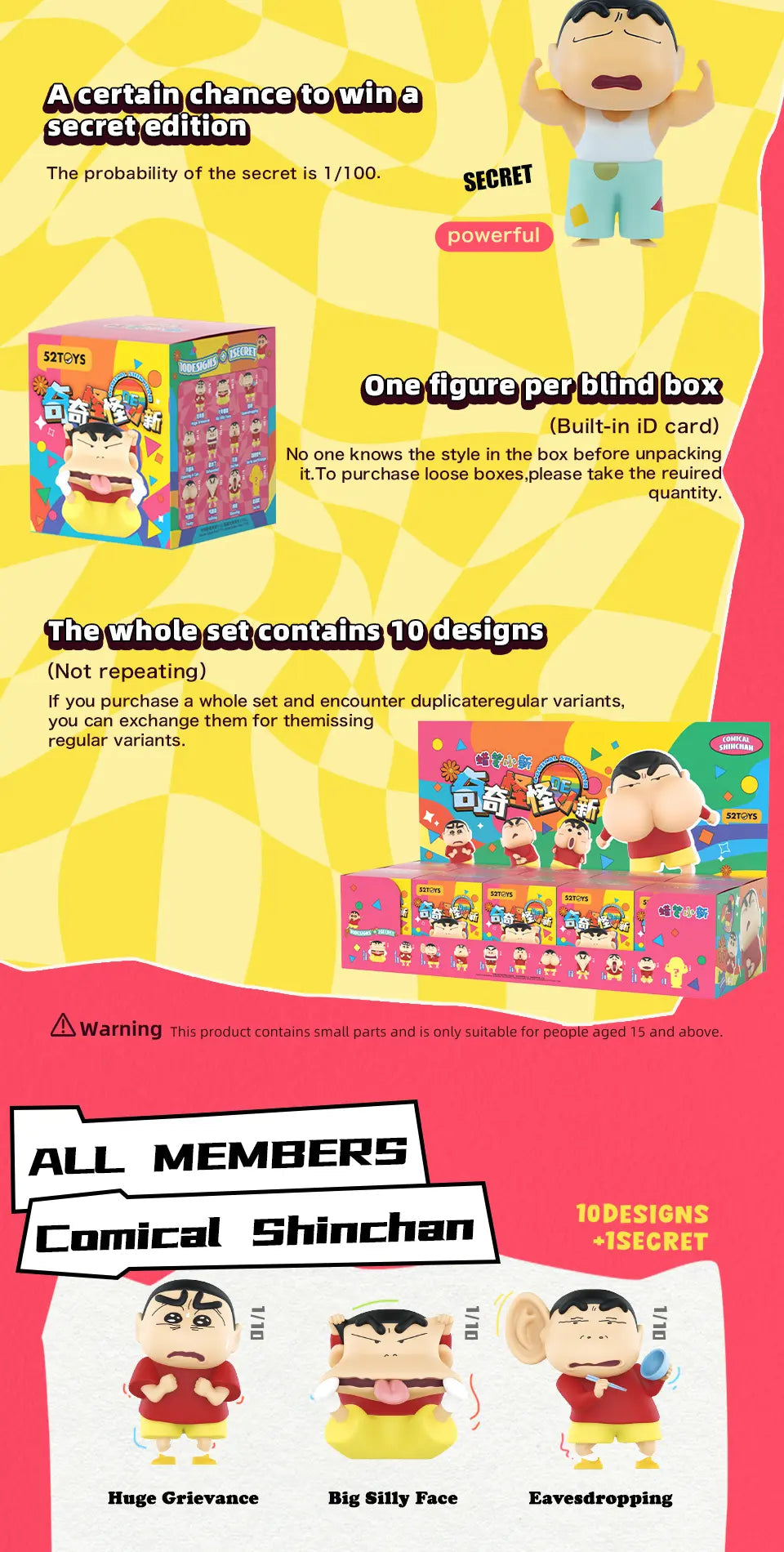 COMICAL SHINCHAN - Mô hình Blind Box Crayon Shin-chan - 52TOYS