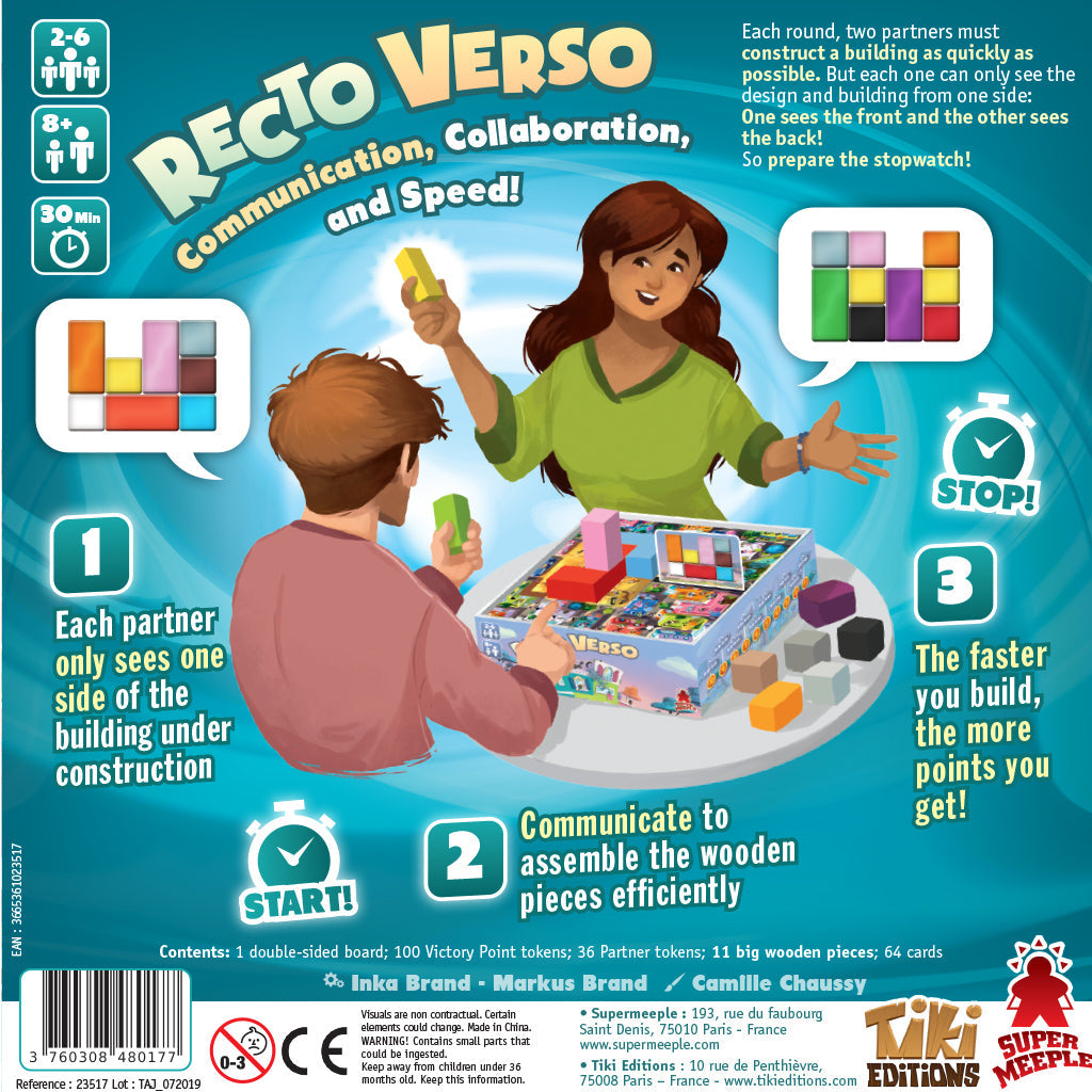 Recto Verso Board Game - Trò Chơi Xây Dựng Phối Hợp - Super Meeple