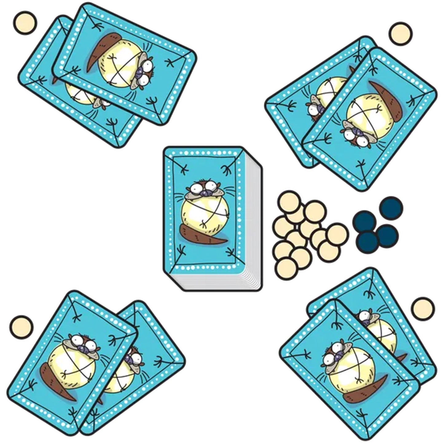 Otters Card Game - Trò Chơi Thẻ Bài Rái Cá Chiến Thuật - Asmodee