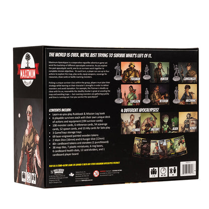 Maximum Apocalypse 2nd Edition Board Game Sinh Tồn Roguelike Tabletop Tycoon - Hình ảnh chi tiết 2
