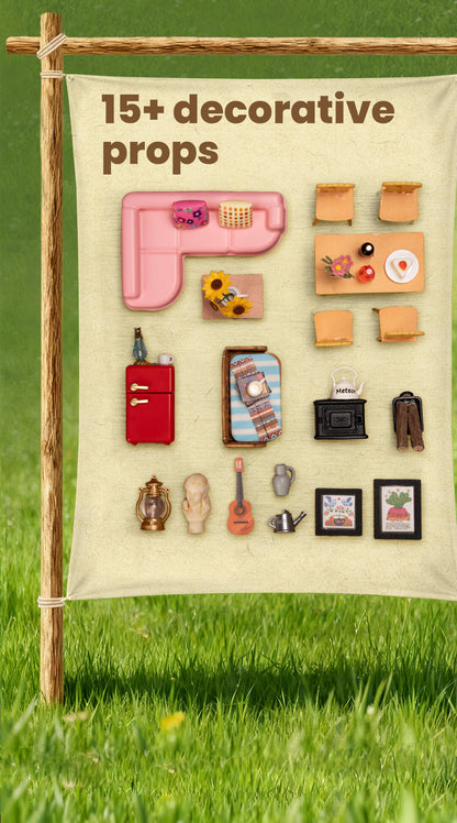 Rolife DIY Miniature House - A-Frame Cabin DG181 - Mô hình nhà gỗ lắp ráp DIY