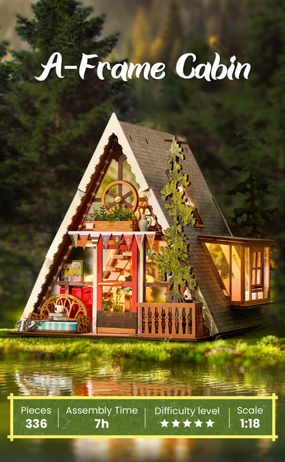 Rolife A-Frame Cabin DIY Miniature House DG181 - Nhà mô hình gỗ lắp ráp DIY - Rolife
