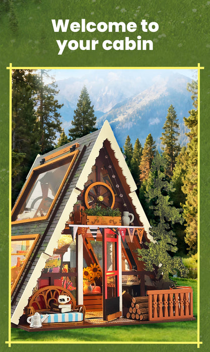 Rolife A-Frame Cabin DIY Miniature House DG181 - Nhà mô hình gỗ lắp ráp DIY - Rolife