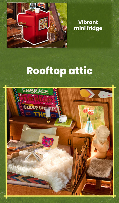 Rolife DIY Miniature House - A-Frame Cabin DG181 - Mô hình nhà gỗ lắp ráp DIY