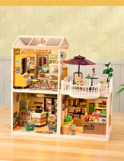 Rolife Night Out Food Stall DIY Miniature House DW022 - Mô hình nhà búp bê mini lắp ráp - Rolife