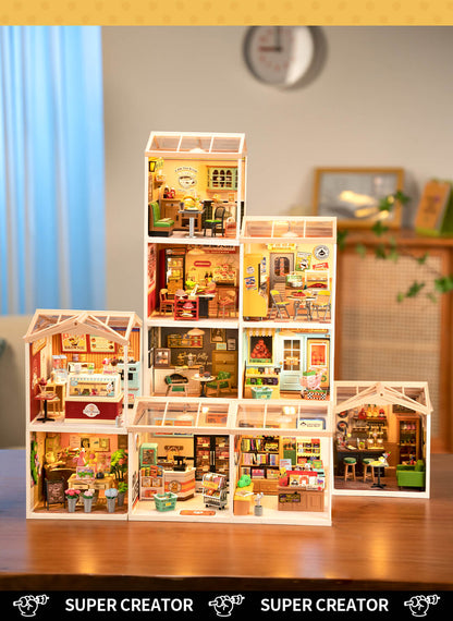 Rolife Night Out Food Stall DIY Miniature House DW022 - Mô hình nhà búp bê mini lắp ráp - Rolife