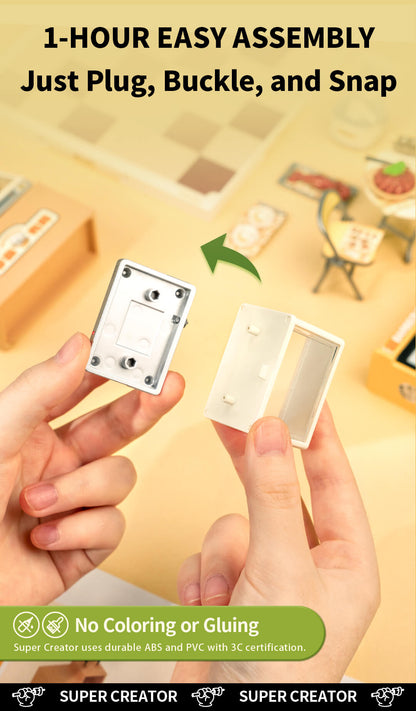 Rolife Night Out Food Stall DIY Miniature House DW022 - Mô hình nhà búp bê mini lắp ráp - Rolife