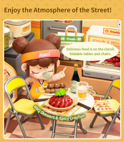 Rolife Night Out Food Stall DIY Miniature House DW022 - Mô hình nhà búp bê mini lắp ráp - Rolife