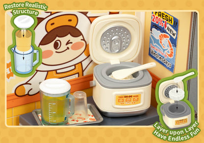 Rolife Night Out Food Stall DIY Miniature House DW022 - Mô hình nhà búp bê mini lắp ráp - Rolife