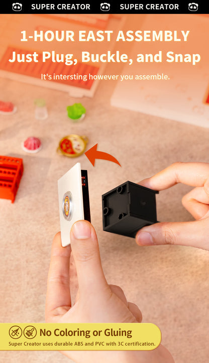 Rolife Panda Hot Pot DIY Miniature House DW020 - Mô hình lắp ráp Tiệm lẩu Gấu Trúc - Rolife