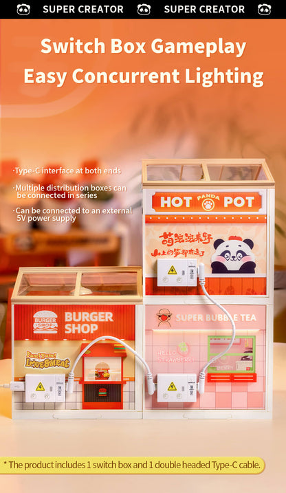 Rolife Panda Hot Pot DIY Miniature House DW020 - Mô hình lắp ráp Tiệm lẩu Gấu Trúc - Rolife