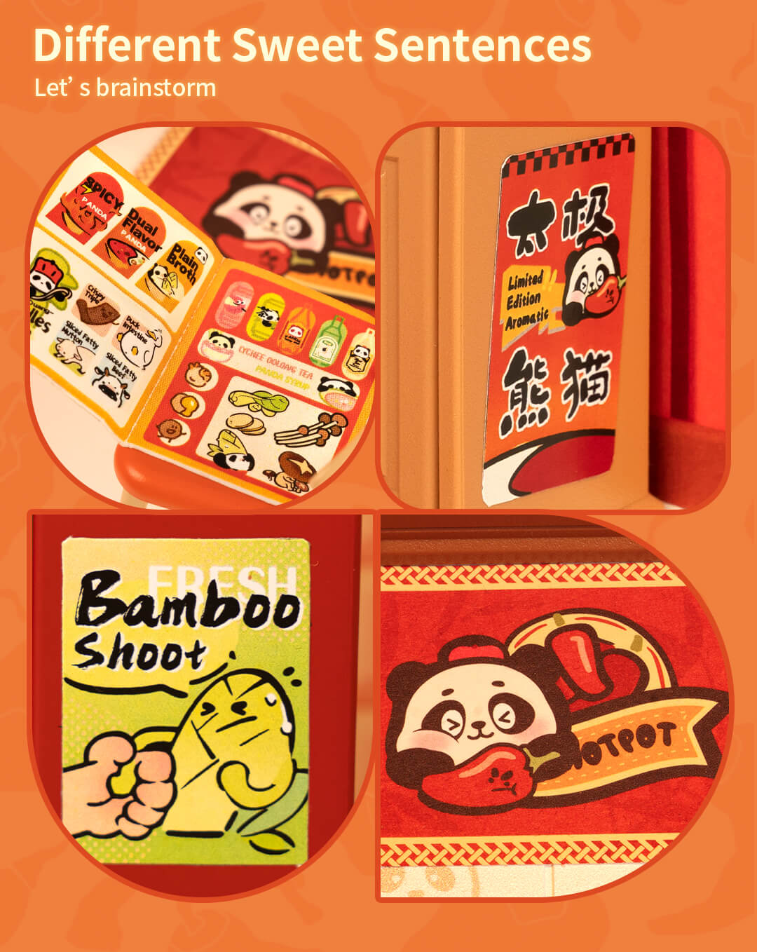 Rolife Panda Hot Pot DIY Miniature House DW020 - Mô hình lắp ráp Tiệm lẩu Gấu Trúc - Rolife