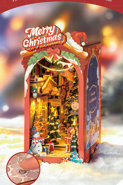 Rolife DIY Book Nook Insert - Christmas Street TGC06 - Mô hình lắp ráp kệ sách Giáng sinh - Rolife