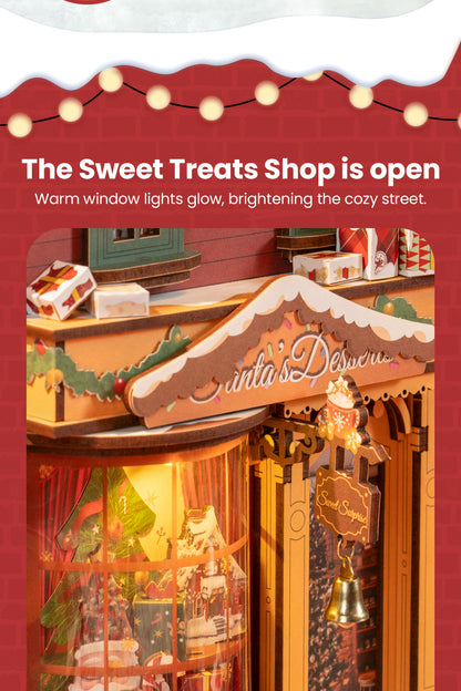 Rolife DIY Book Nook Insert - Christmas Street TGC06 - Mô hình lắp ráp kệ sách Giáng sinh - Rolife