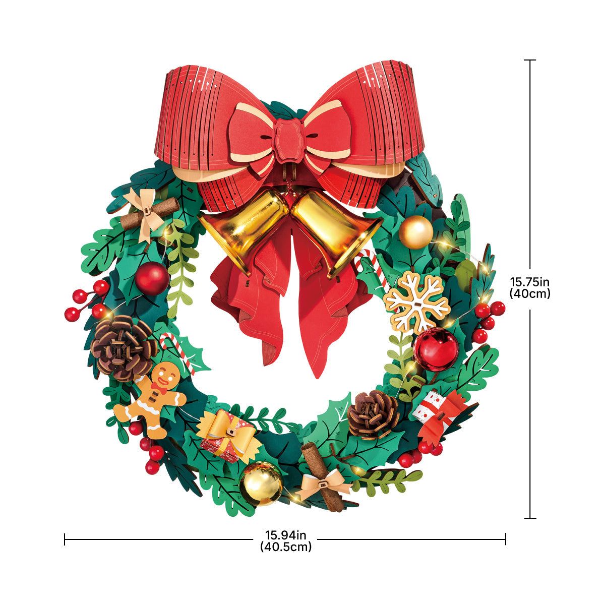 Rolife 3D Wooden Puzzle - Christmas Wreath TGL04 - Mô hình lắp ráp gỗ 3D trang trí Noel - Rolife
