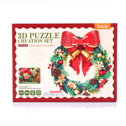 Rolife 3D Wooden Puzzle - Christmas Wreath TGL04 - Mô hình lắp ráp gỗ 3D trang trí Noel - Rolife