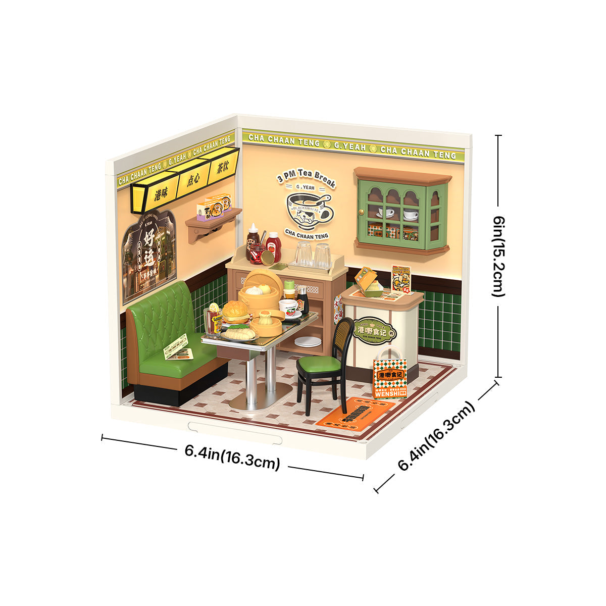 Rolife Hong Kong Bites Cafe DIY Miniature House DW021 - Mô hình tiệm ăn Hồng Kông lắp ráp - Rolife