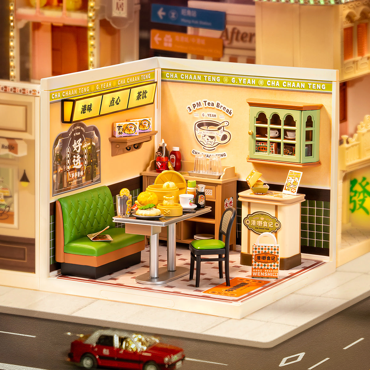 Rolife Hong Kong Bites Cafe DIY Miniature House DW021 - Mô hình tiệm ăn Hồng Kông lắp ráp - Rolife