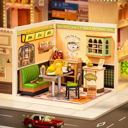 Rolife Hong Kong Bites Cafe DIY Miniature House DW021 - Mô hình tiệm ăn Hồng Kông lắp ráp - Rolife