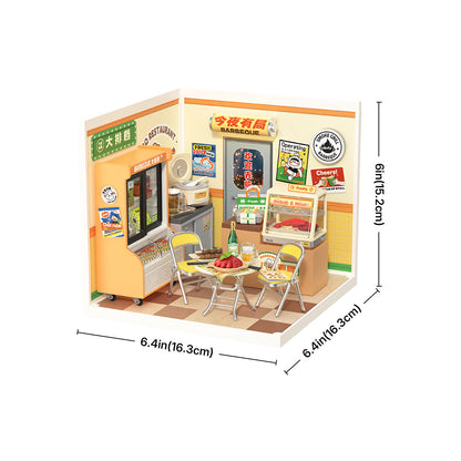 Rolife Night Out Food Stall DIY Miniature House DW022 - Mô hình nhà búp bê mini lắp ráp - Rolife