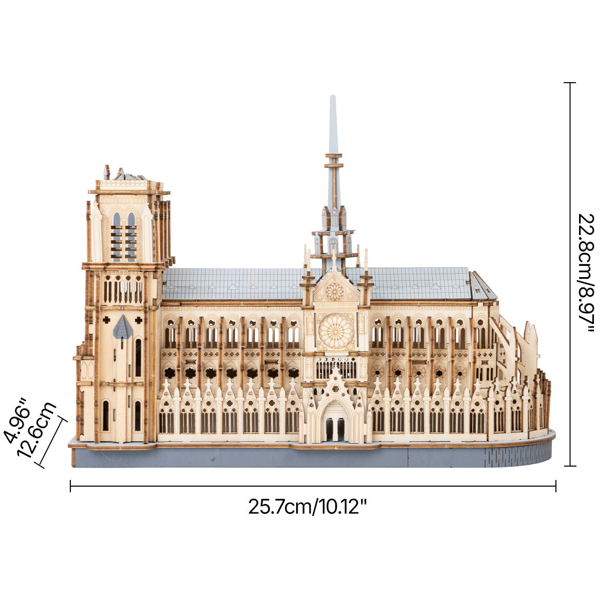 Rowood 3D Wooden Puzzle - Paris Cathedral TG511 - Mô hình gỗ lắp ráp 3D - Rolife