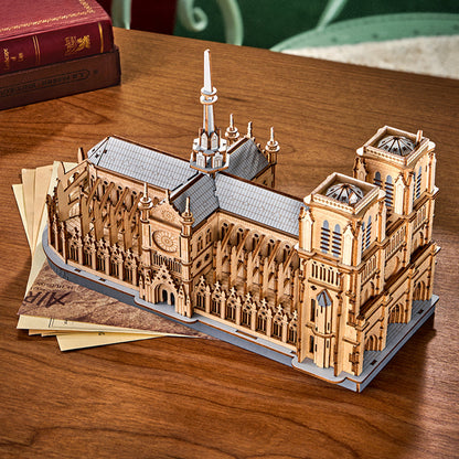 Rowood 3D Wooden Puzzle - Paris Cathedral TG511 - Mô hình gỗ lắp ráp 3D - Rolife