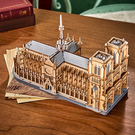 Rowood 3D Wooden Puzzle - Paris Cathedral TG511 - Mô hình gỗ lắp ráp 3D - Rolife