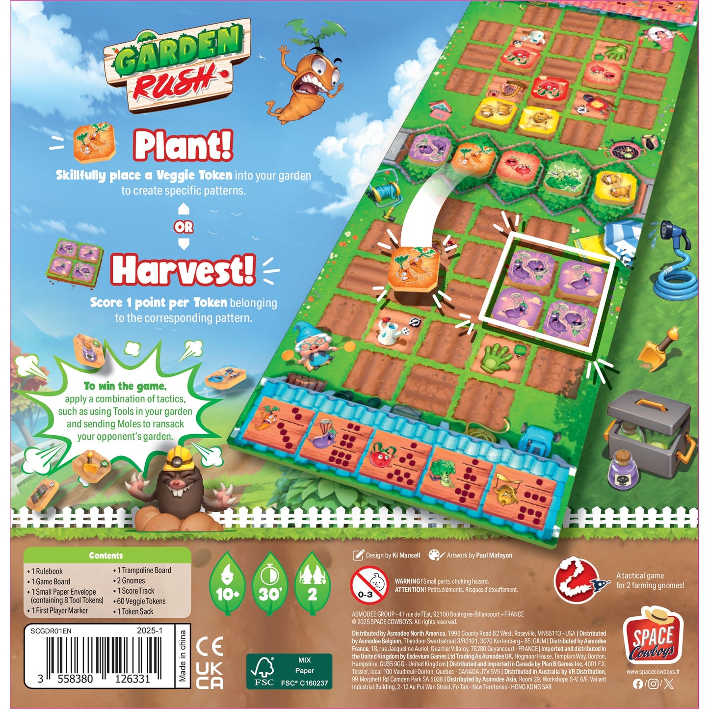 Garden Rush Board Game - Trò chơi chiến thuật 2 người - Space Cowboys