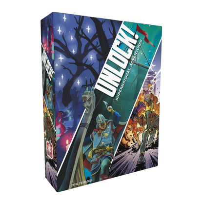 Unlock! 12 Supernatural Adventures Card Game - Trò chơi thẻ bài giải đố Escape Room - Space Cowboys - Hình ảnh sản phẩm
