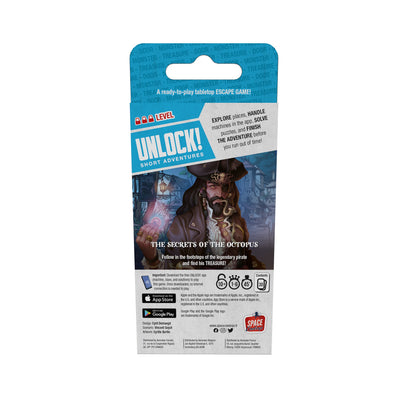UNLOCK! Short Adventures 6: The Secrets of the Octopus - Board Game Thẻ Bài Giải Đố - Space Cowboys