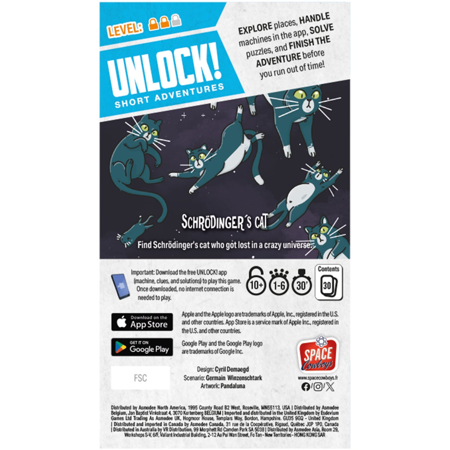 UNLOCK! Short Adventures 8: Schrödinger's Cat - Trò Chơi Thẻ Bài Escape Room - Space Cowboys