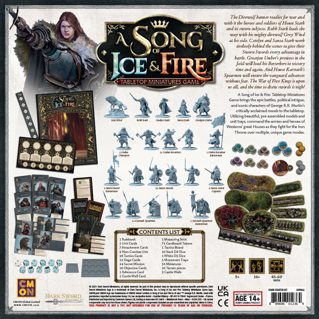 A Song of Ice & Fire Tabletop Miniatures Game - Stark Starter Set | Board Game Chiến Thuật Sa Bàn | CMON