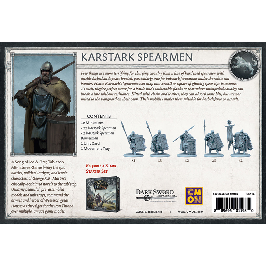 A Song of Ice & Fire Tabletop Miniatures Game - Karstark Spearmen - Mô Hình Chiến Thuật CMON