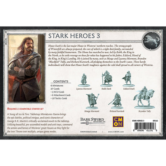 A Song of Ice & Fire Tabletop Miniatures Game Stark Heroes Set III - Board Game Chiến Thuật - CMON