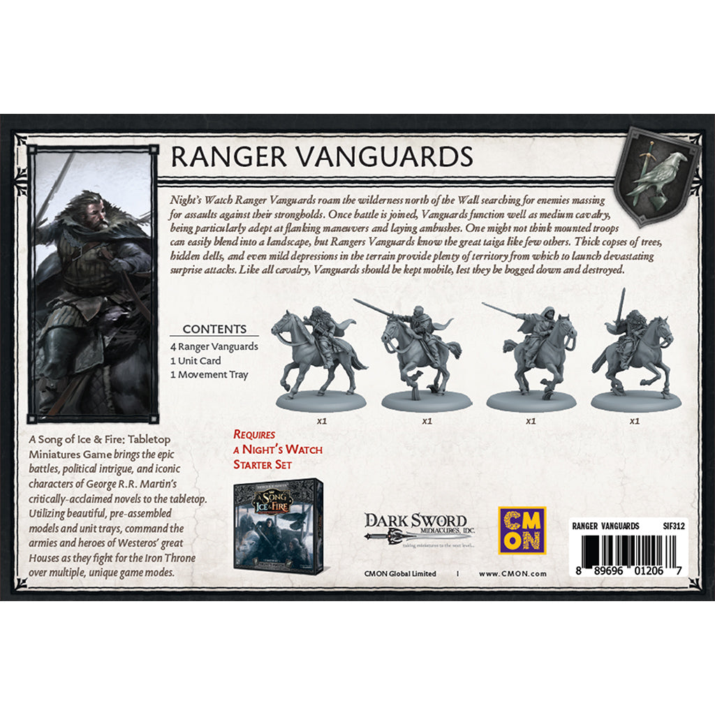 A Song of Ice & Fire Miniatures Game - Night's Watch Ranger Vanguard - Board Game Chiến Thuật - CMON