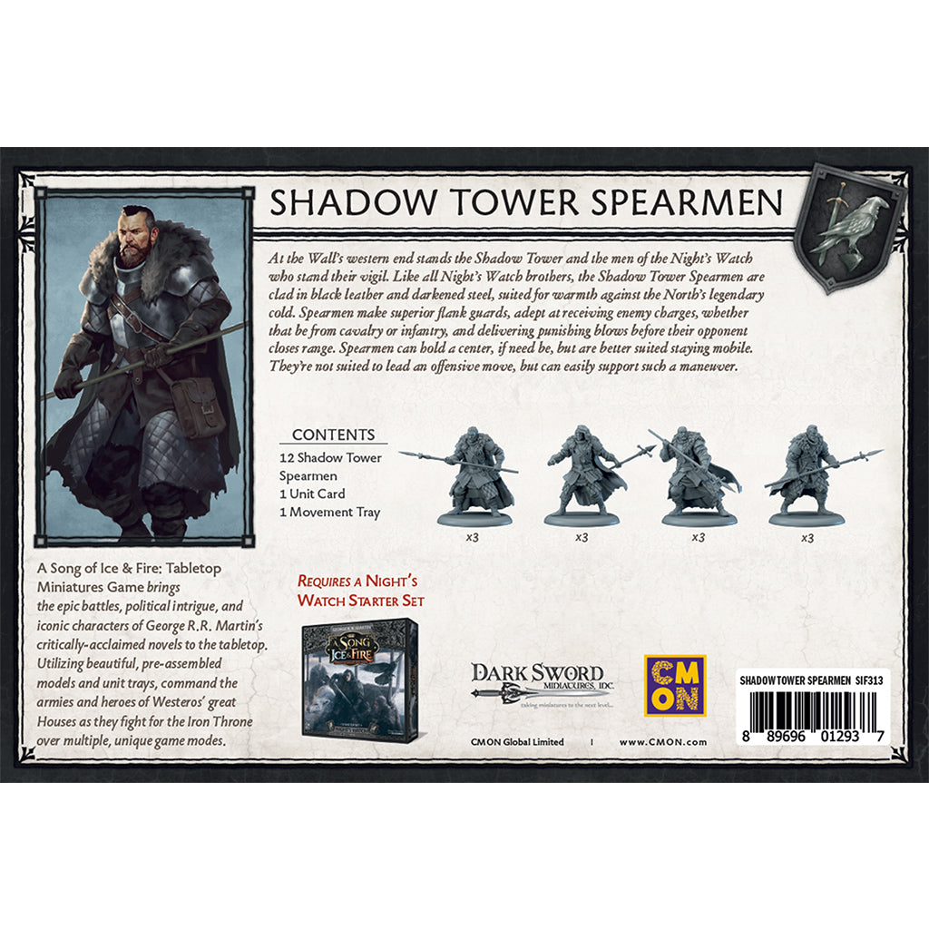 A Song of Ice & Fire Tabletop Miniatures Game - Shadow Tower Spearmen | Mô hình chiến thuật | CMON