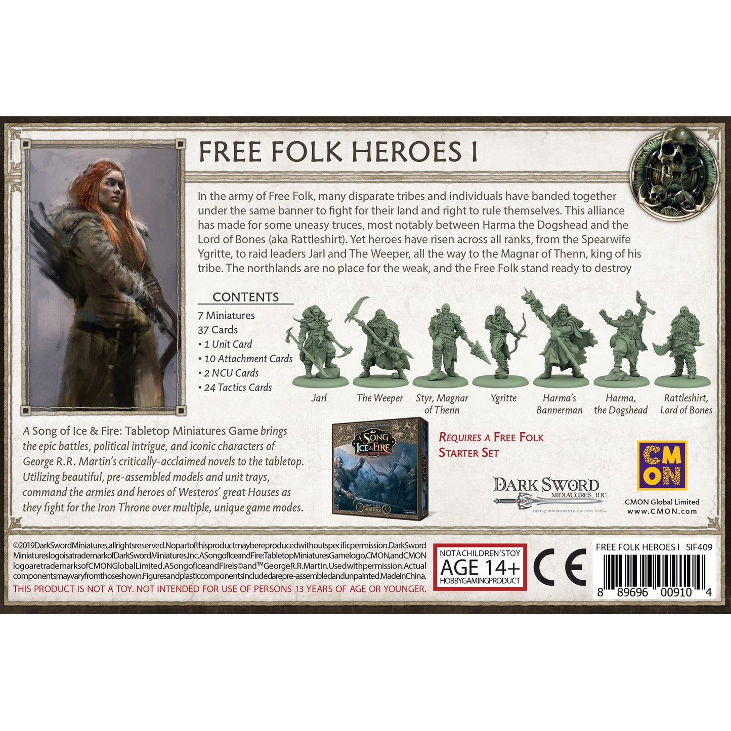 A Song of Ice & Fire Tabletop Miniatures Game Free Folk Heroes Set I - Board Game Chiến Thuật - CMON