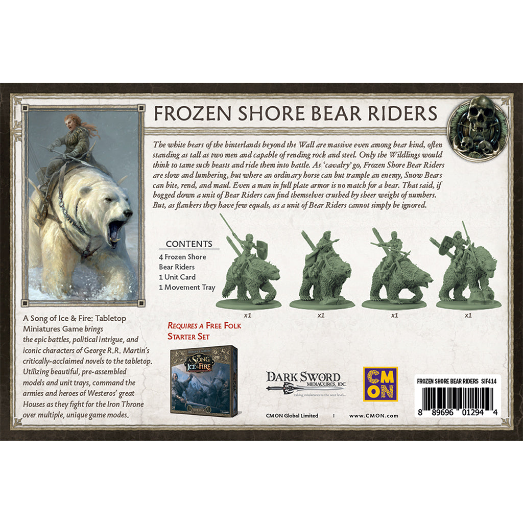 A Song of Ice & Fire Miniatures - Free Folk Frozen Shore Bear Riders - Mô hình Kỵ binh Gấu Chiến thuật - CMON