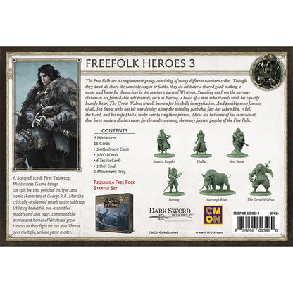 A Song of Ice & Fire Tabletop Miniatures Game Free Folk Heroes Set III - Board Game Chiến Thuật - CMON