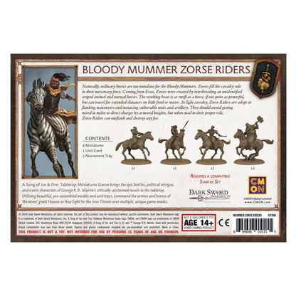 A Song of Ice & Fire Tabletop Miniatures Bloody Mummer Zorse Riders - Mô Hình Quân Cờ Kỵ Binh - CMON
