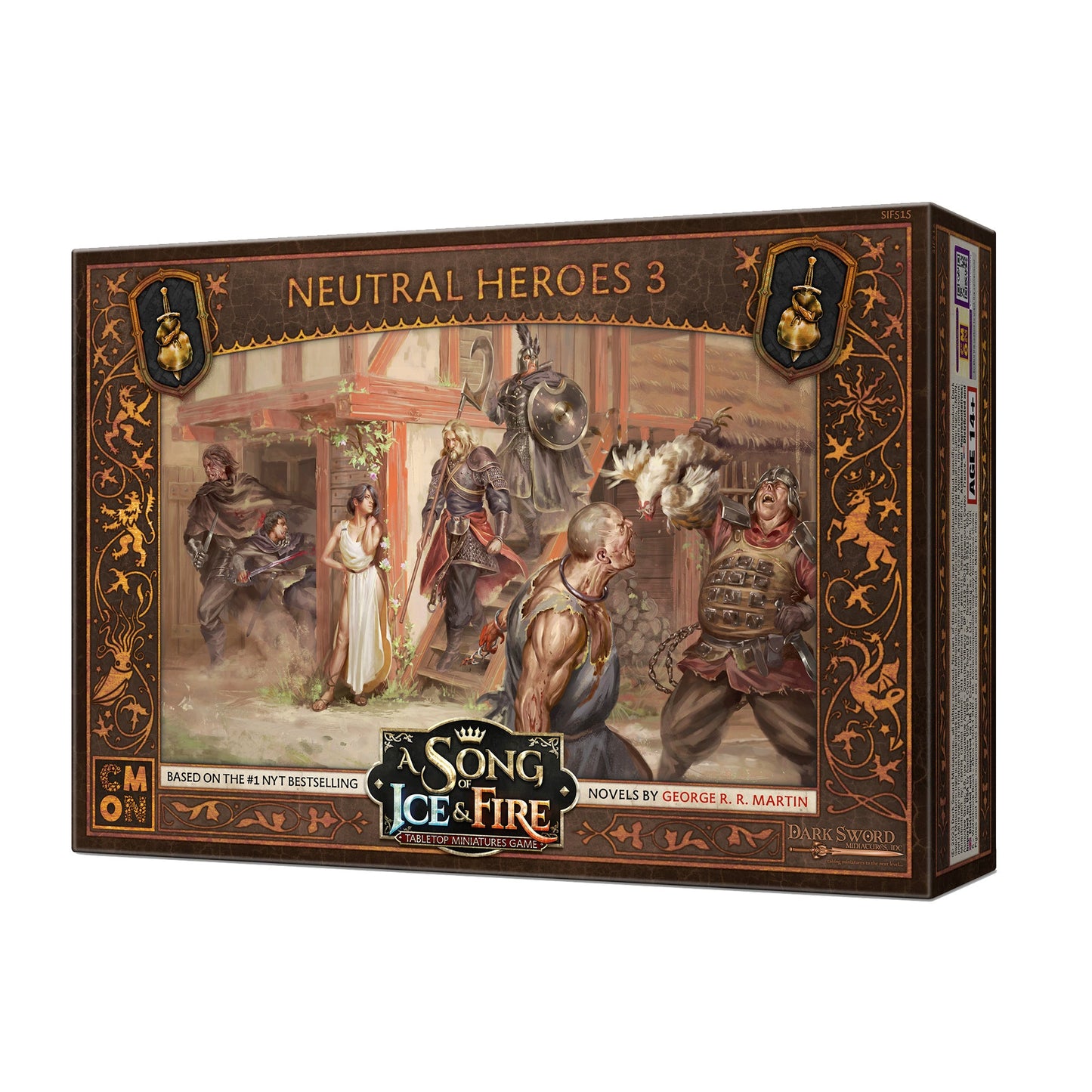 A Song of Ice and Fire Tabletop Miniatures Neutral Heroes III BOX SET - Board Games Chiến Thuật - CMON - Hình ảnh chi tiết 2