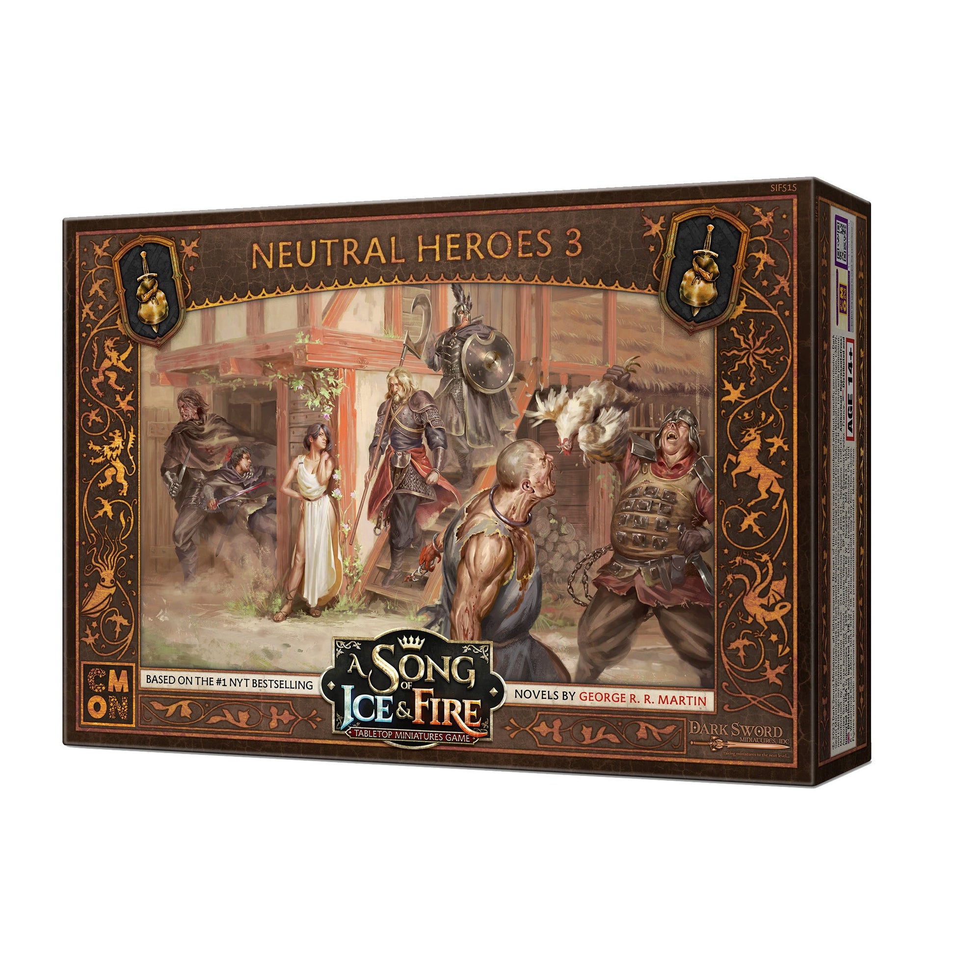 A Song of Ice and Fire Tabletop Miniatures Neutral Heroes III BOX SET - Board Games Chiến Thuật - CMON - Hình ảnh chi tiết 2