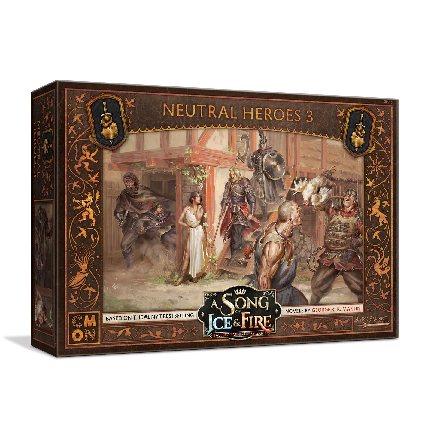 A Song of Ice and Fire Tabletop Miniatures Neutral Heroes III BOX SET - Board Games Chiến Thuật - CMON - Hình ảnh sản phẩm