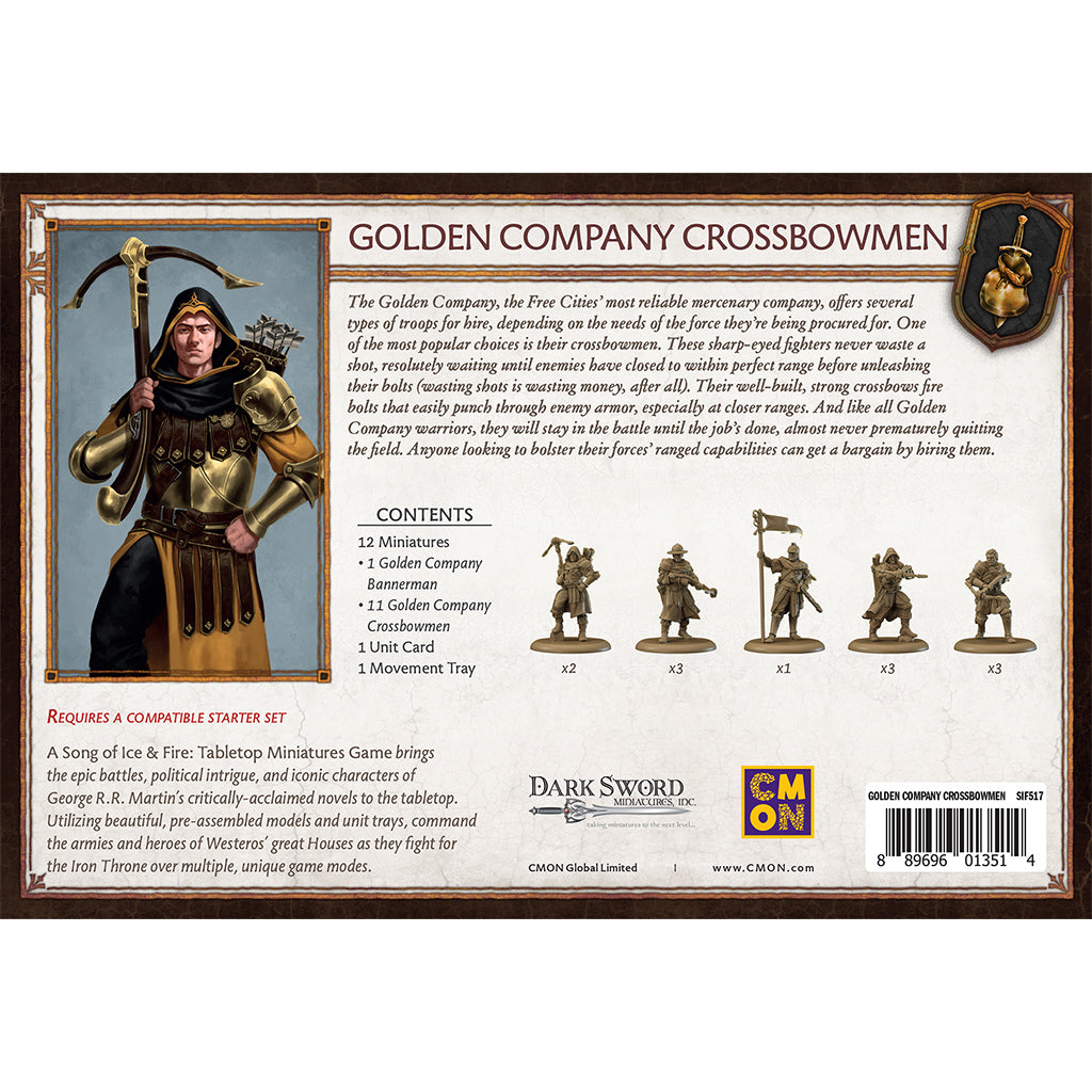 A Song of Ice & Fire Golden Company Crossbowmen - Mô Hình Chiến Thuật Tabletop - CMON