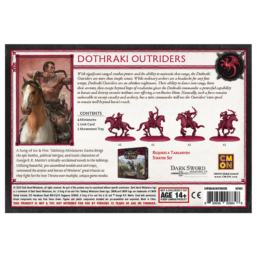 A Song of Ice & Fire Tabletop Miniatures Game Dothraki Outriders - Board Game Chiến Thuật CMON