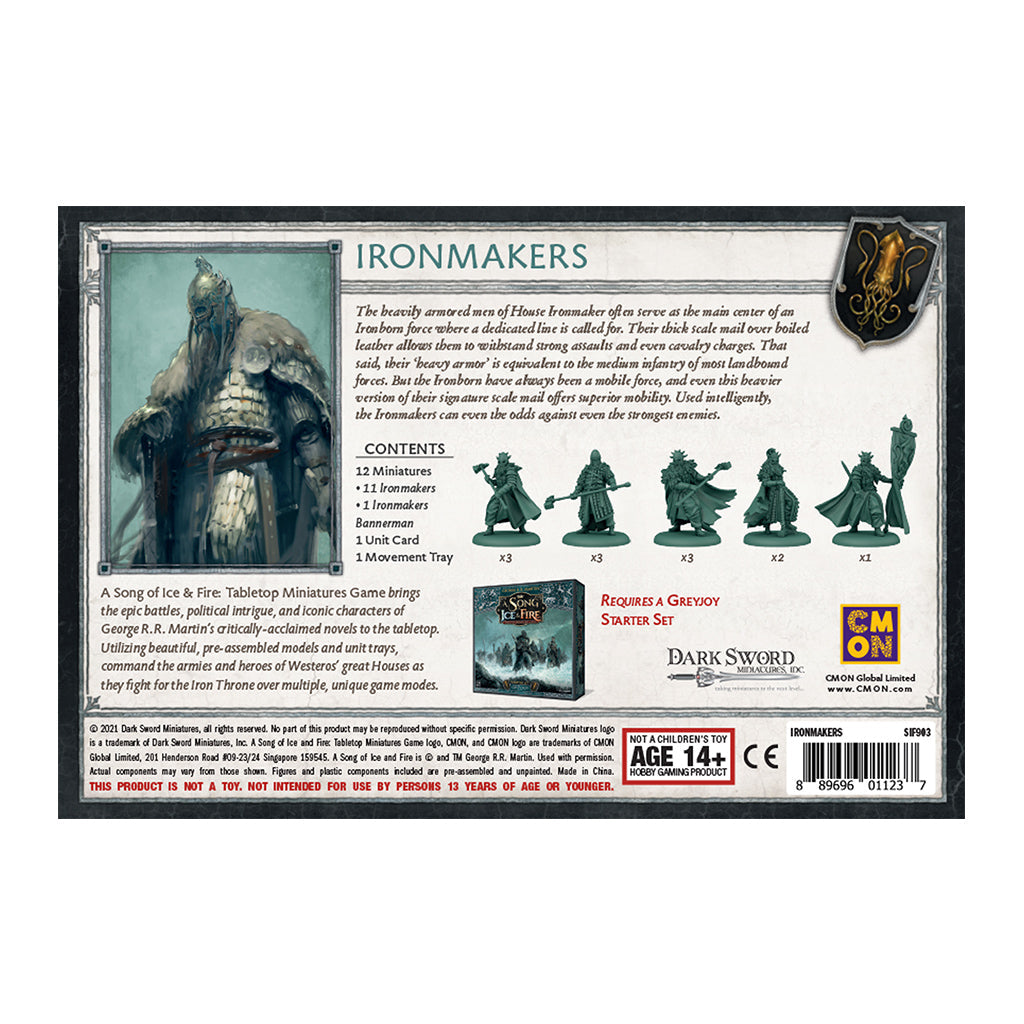 A Song of Ice & Fire Tabletop Miniatures Game Ironmakers Unit Box - Bộ Mô Hình Chiến Thuật Nhà Greyjoy - CMON