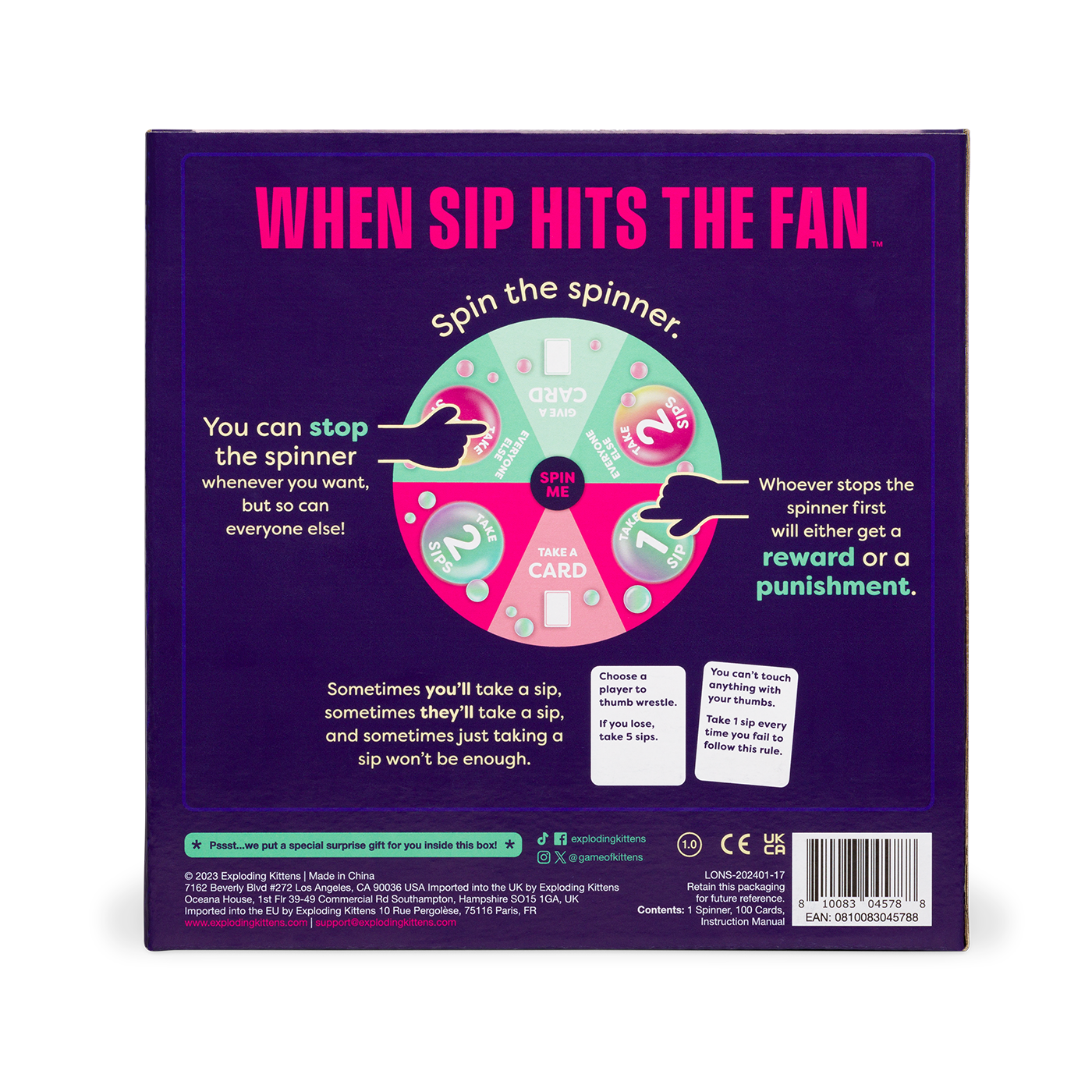 When Sip Hits The Fan - Trò chơi tiệc tùng - Exploding Kittens