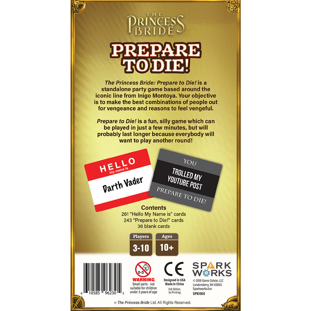 The Princess Bride Prepare To Die Party Game | Board Game Tiệc Tùng Hài Hước | Tabletop Tycoon