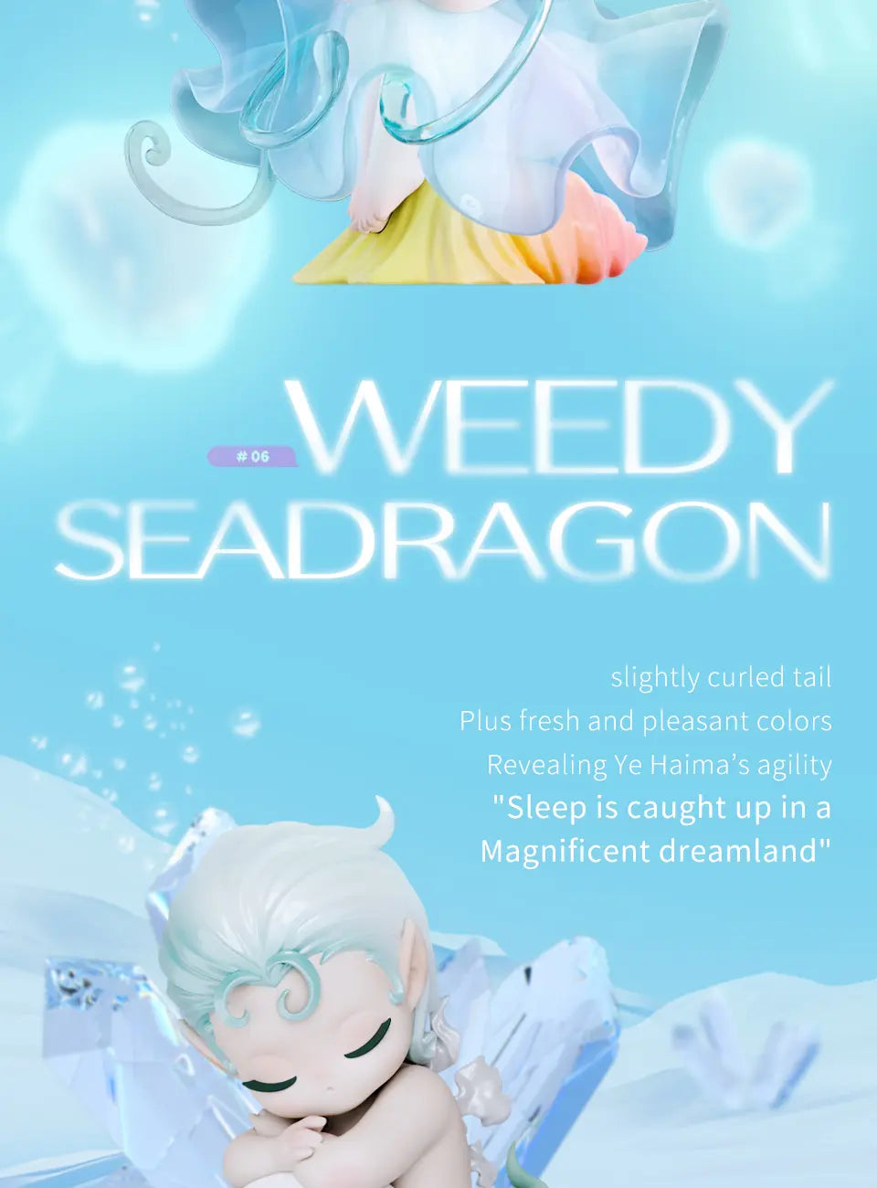 SLEEP SEA ELVES SERIES - Mô hình Blind Box Hải Tiên Ngủ - 52TOYS