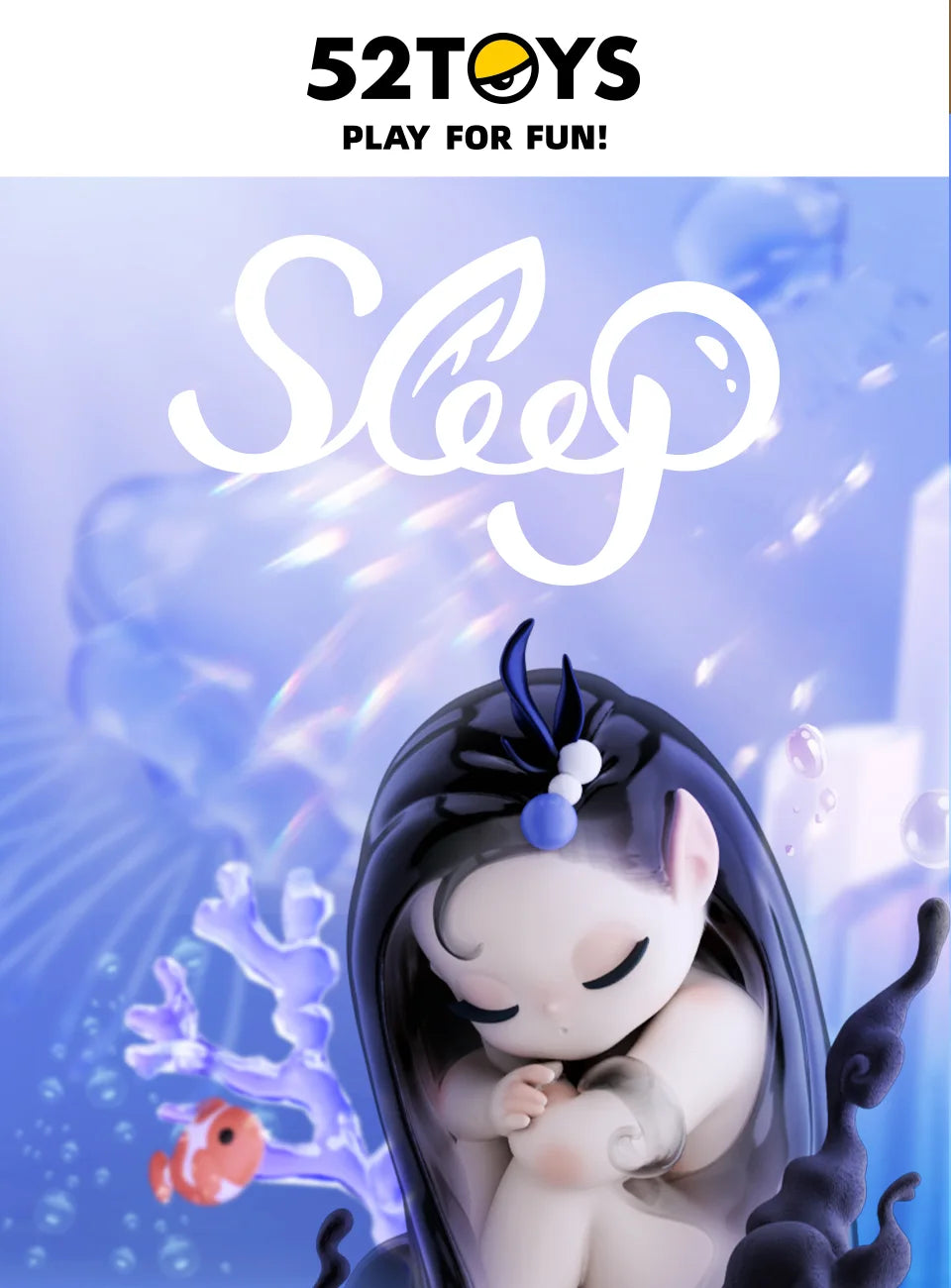 SLEEP SEA ELVES SERIES - Mô hình Blind Box Hải Tiên Ngủ - 52TOYS